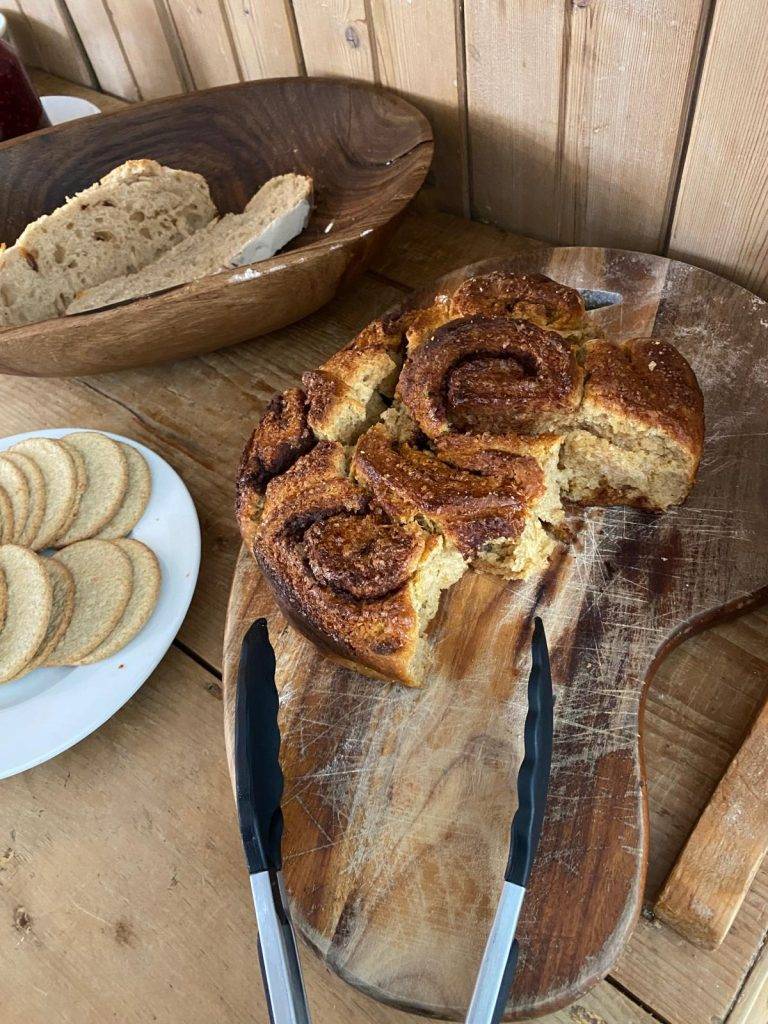Cinnamon roll for afters - yum!
