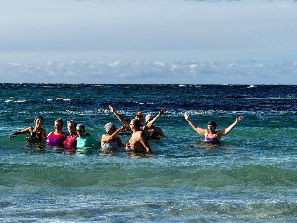 Turquoise green waters of Iona on our September Beginner Sea Swimmers Retreat